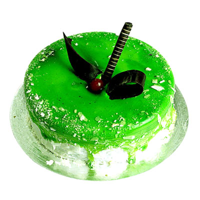 "Delicious Round shape Pista flavor Cake - 1Kg - Click here to View more details about this Product
